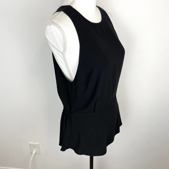 Aritzia Wilfred Sleeveless Peplum Open Back Top In Black Size Medium - Picture 5 of 13